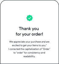 Order Confirmation Emails